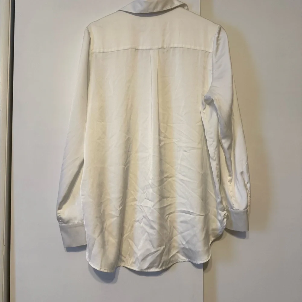 H&M Elegant Ivory Satin Shirt - Picture 7 of 7